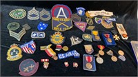 WWII Lot of Military Medals and Patches