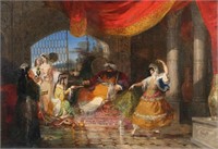 Orientalist Oil on Canvas Genre Scene