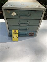 Metal Utility Cabinet& Contents 10" X 10" X 11.5"