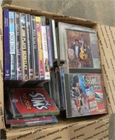 Mixed boxlot DVDs CDs computer games
