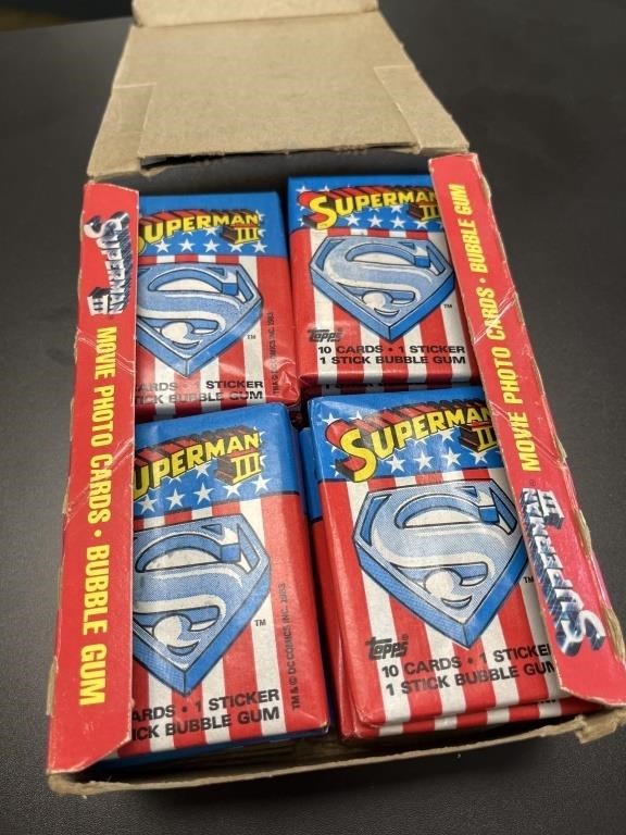 1983 SUPERMAN 3 TRADING CARDS  30 SEALED PACKS IN