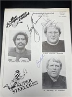 PITTSBURGH STEELERS 3 AUTOGRAPH PICTURE WITH MIKE