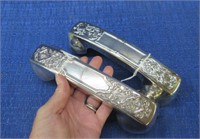 2 old silver plated telephone covers - nice