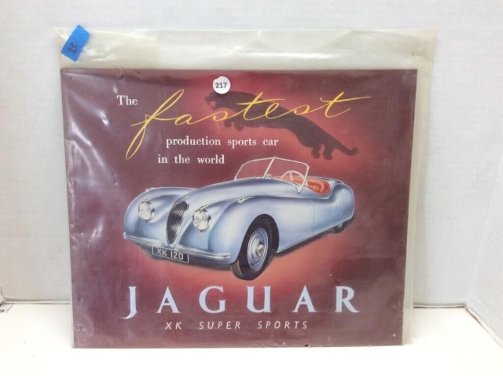 Jaguar Tin Advertising Sign