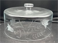 Vintage Hand Etched Cake dome