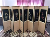 Oriental folding dressing screen; oriental