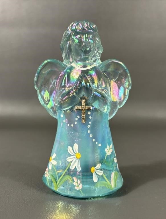 Handpainted Fenton Praying Angel *Signed By Artist