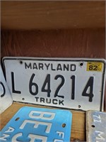 2 Sets of Maryland Tags-1982 & 1990