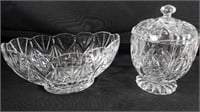 Crystal Bowl & Bisquit Jar