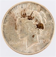 Coin High Grade 1924-S Peace Silver Dollar