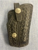 DON HUME BLACK TOOLED LEATHER HOLSTER