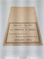 J Morgan & Sons Kenwood Ont Advertising Card