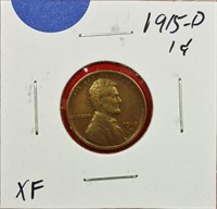 1915-D Lincoln Cent XF