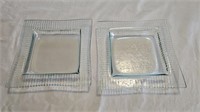 Textured Glass Square Dishes