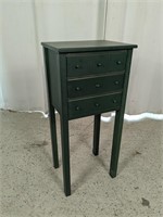 Green Console Table w/Small Drawers