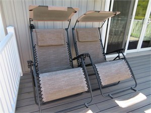 pair of zero gravity chairs