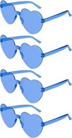 NEW 8 Pairs Blue Heart Sunglasses for Women