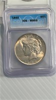 1922 Peace Silver Dollar MS 63