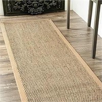 Seagrass Area Rug, Beige, Solid Farmhouse Style,