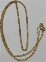 Sterling Gold Tone Multi Strand Chain Necklace