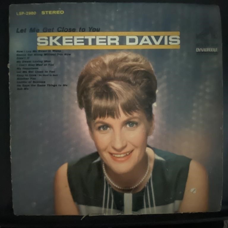 SKEETER DAVIS VINTAGE RECORD ALBUM