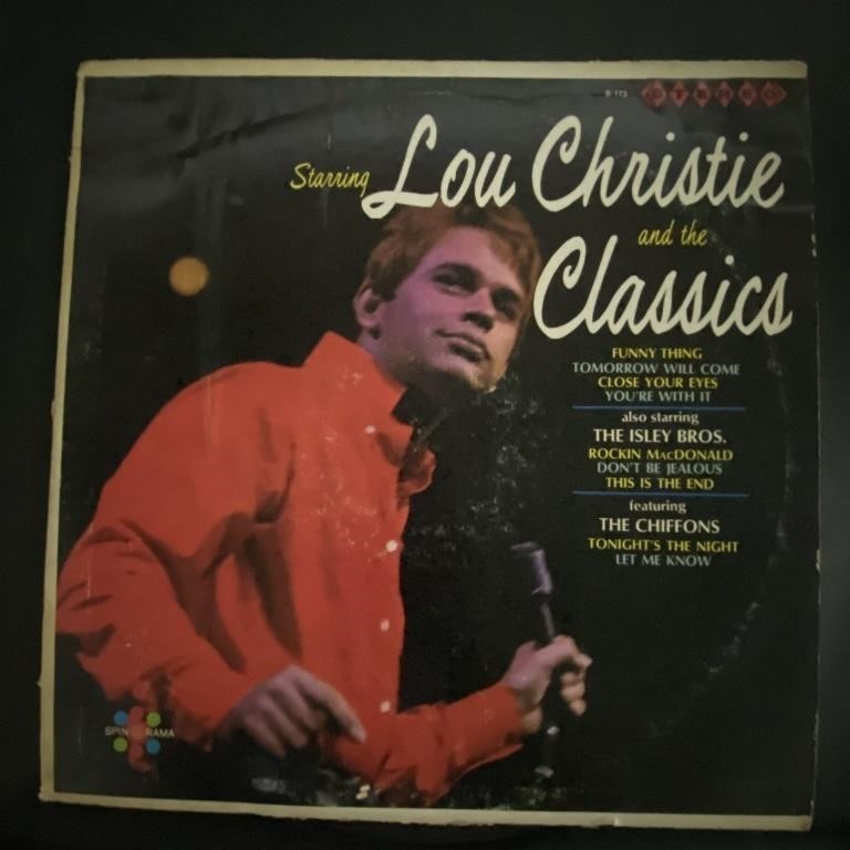 LOU CHRISTIE CLASSICS VINTAGE RECORD ALBUM