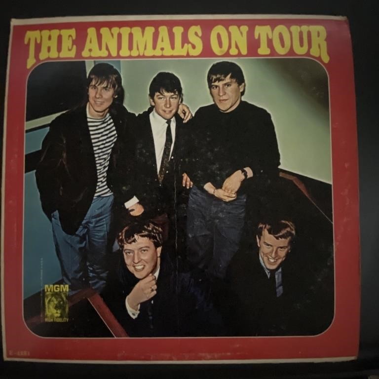 THE ANIMALS ON TOUR VINTAGE RECORD ALBUM