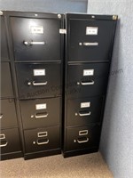 Two metal filing cabinets all drawers work