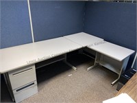 90 x 60 office desk with a two drawer filing