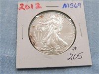 2012 American Eagle Silver Dollar - MS69