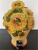 Sunflower Cookie Jar 12"T