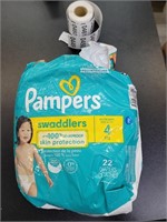 Pampers flowers diapers size 4 package opened
