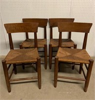 Set Four MCM Walnut Dining Chairs