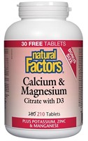 2026/10Natural Factors - Calcium & Magnesium Citra