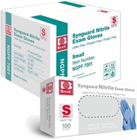 Basic Medical Blue Nitrile Exam Gloves -