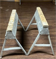 Two sawhorses