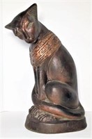 Chalkware Egyptian Cat Goddess Bastet Statue