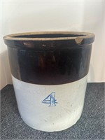 Antique stoneware 4 gallon crock