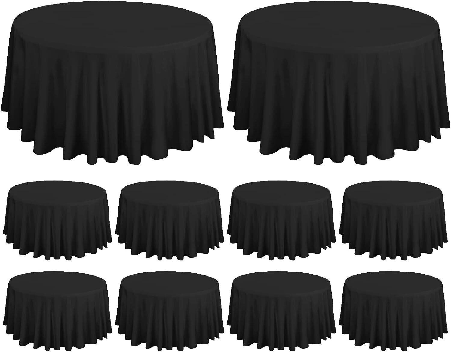 Fani Round Tablecloth - Black  120 inch