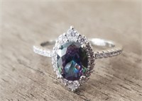 Mystic Rainbow Topaz Ring