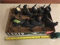 Set of 10 Candle Holder Roosters