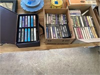Cassette Tapes in Case; 2 Boxes Cassettes