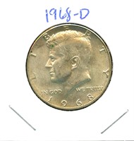 1968-D Kennedy Half Dollar - 40% Silver