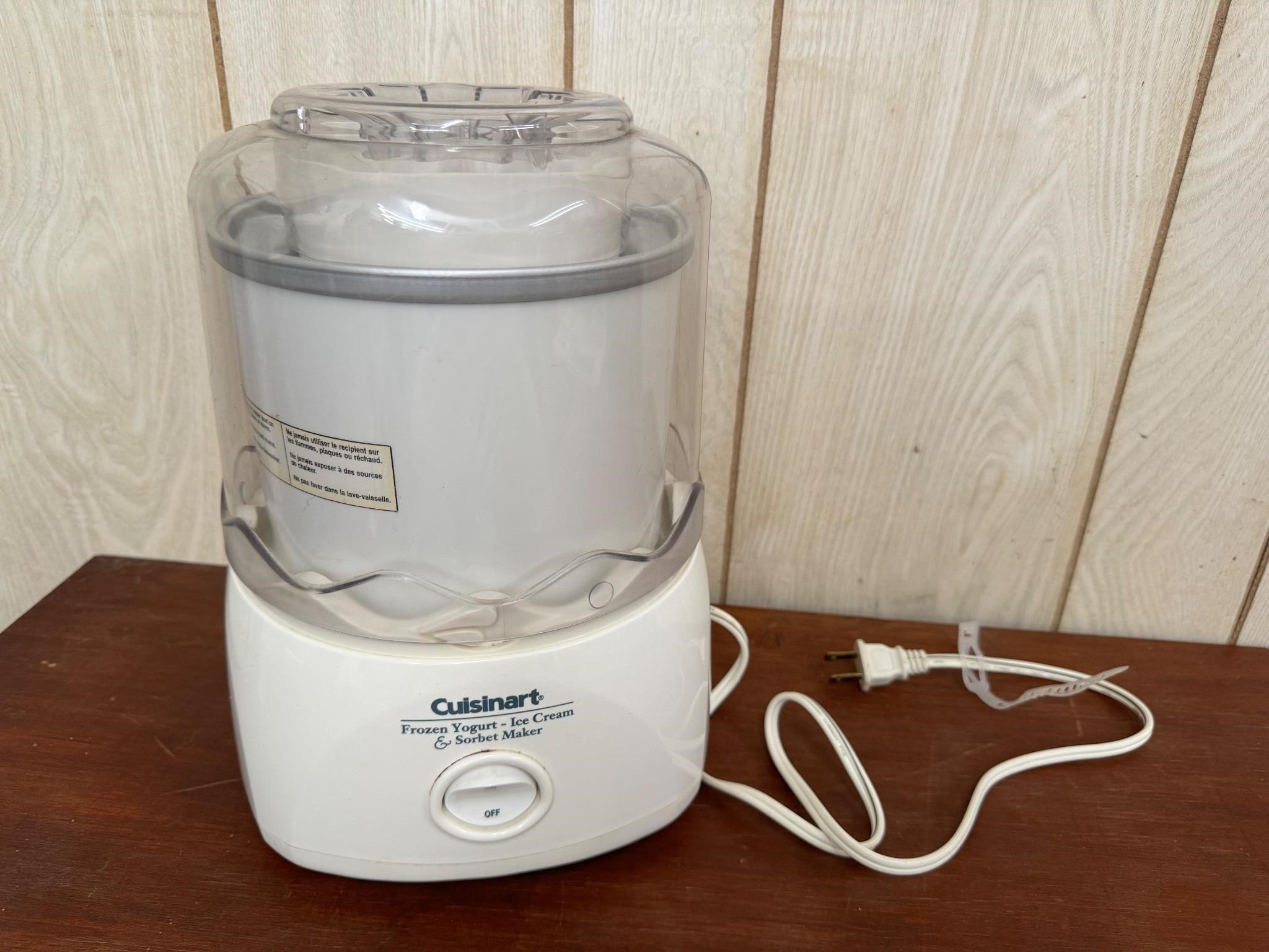 Cuisinart Frozen Yogurt, Ice Cream & Sorbet Maker