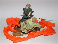 2005 LFLHasbro Anakin & Obi Wan Lava Fight Figures