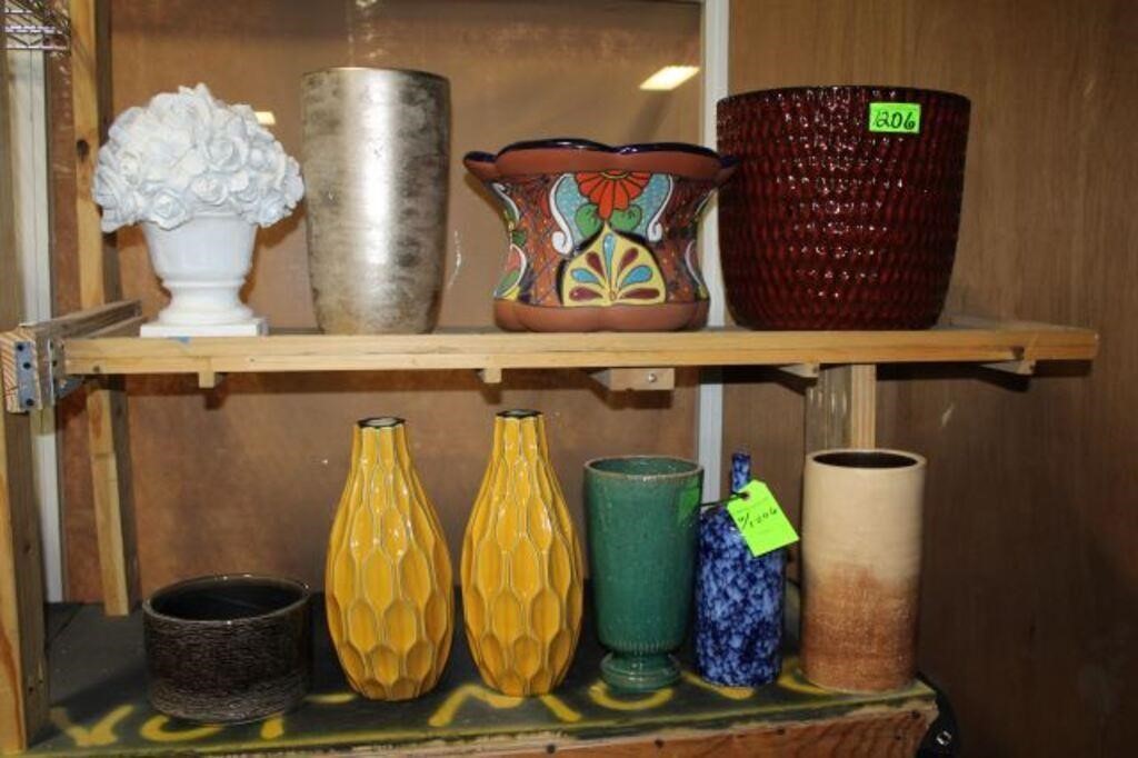 (2) Pottery Planters