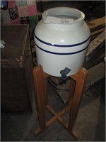 Ceramic Water Dispenser with Wood Stand