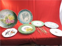 Colorful Collection of Vintage Decorative Plates