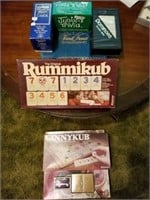 GAME NIGHT-- TRIVAL PURSUIT, DOMINOES, GINNYKUB