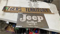 76ers sign, Jeep sign